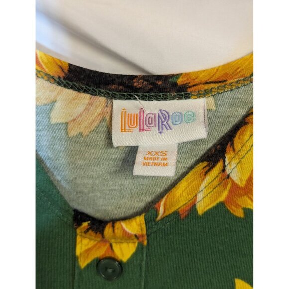 Lularoe Sunflower Romper XXS - Bright & Breezy Floral Pockets - Picture 4 of 5